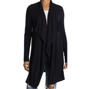 H by Bordeaux Mix Rib Cozy Waterfall Cardigan, Size S​​​​​​​​​​​